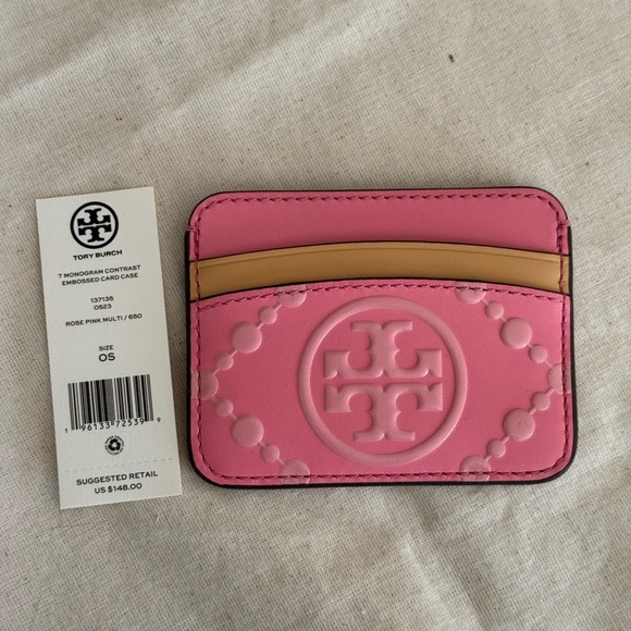 Tory BurchT monogram leather card case